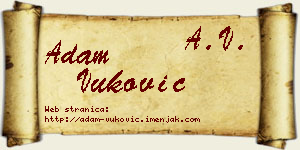 Adam Vuković vizit kartica